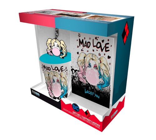 Набор DC Comics Pck Keyring Notebook Harley Quinn Mad Love 250ml ABYPCK183