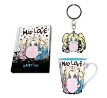 Набор DC Comics Pck Keyring Notebook Harley Quinn Mad Love 250ml ABYPCK183