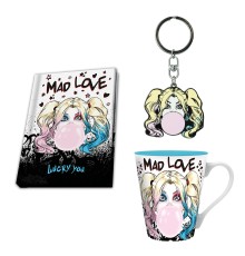 Набор DC Comics Pck Keyring Notebook Harley Quinn Mad Love 250ml ABYPCK183