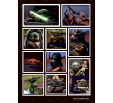 Лист стикеров Baby Yoda Meme