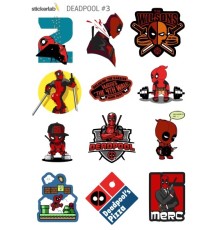 Лист стикеров Stickerlab - Deadpool #3