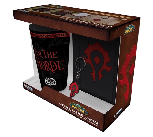Набор подарочный World Of Warcraft Horde Бокал 400ml + Брелок + Записная книжка ABYPCK214