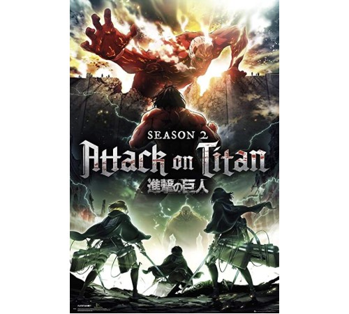 Постер ATTACK ON TITAN SEASON 2 Key Art А1 (350) FP4506