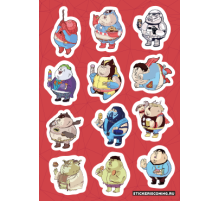 Лист стикеров «FAT HEROES»