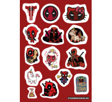 Лист стикеров DEADPOOL