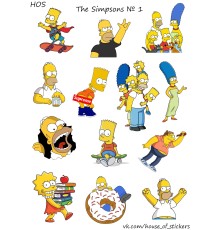 Лист стикеров HOS - The Simpsons 1