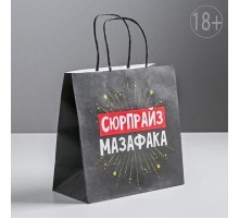 Пакет подарочный «Сюрпрайз», 22 х 22 х 11 см