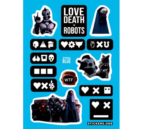 Лист стикеров «Love Death + Robots»