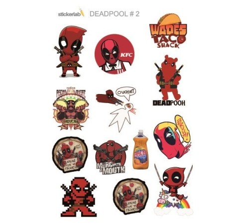 Лист стикеров Stickerlab - Deadpool #2