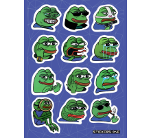 Лист стикеров «Pepe»