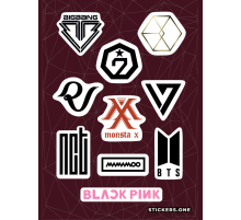 Лист стикеров «K-POP Logos»