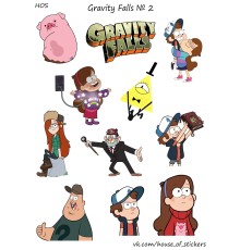 Лист стикеров HOS - Gravity Falls 2