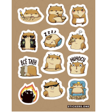 Лист стикеров Stickers-One - Hamster Senya