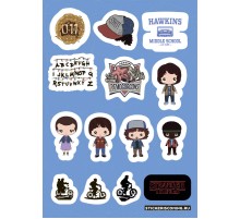 Лист стикеров «Очень Странные Дела»