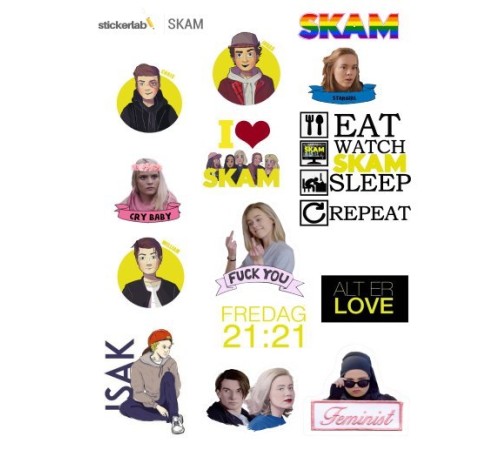 Лист стикеров Stickerlab - SKAM