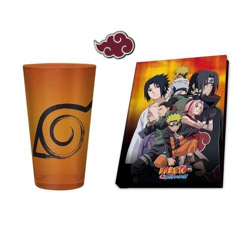 Набор подарочный Naruto Shippunden Бокал 400ml + значок + Записная книжка ABYPCK210