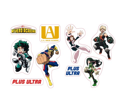 Наклейки My Hero Academia - Stickers - 16x11cm/ 2 Sheets - UA High School X5 ABYDCO508