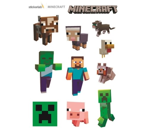 Лист стикеров Stickerlab - Minecraft