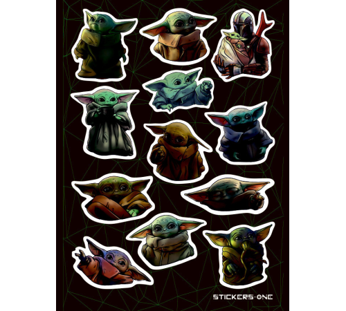 Лист стикеров Stickers One «Baby Yoda»