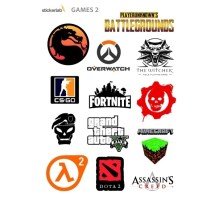 Лист стикеров Stickerlab - Games #2