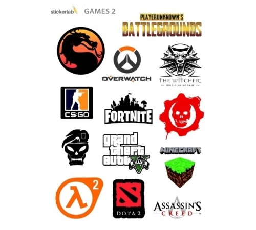 Лист стикеров Stickerlab - Games #2 Лист стикеров Stickerlab - Games #2