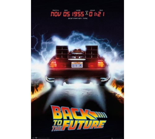 Постер BACK TO THE FUTURE Delorean А1