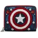 Кошелек Loungefly Marvel Captain America 80th Anniversary Floral Sheild Zip Around Wallet MVWA0157