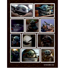 Лист стикеров Baby Yoda #2