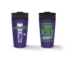 Кружка Pyramid: DC: The Joker (Straight Outta Arkham) Metal Travel Mugs MTM25370
