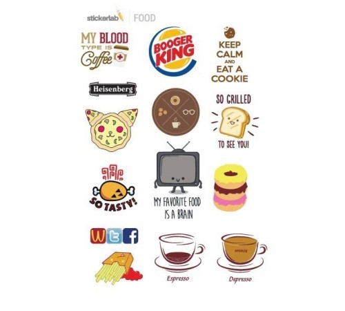 Лист стикеров Stickerlab - Food