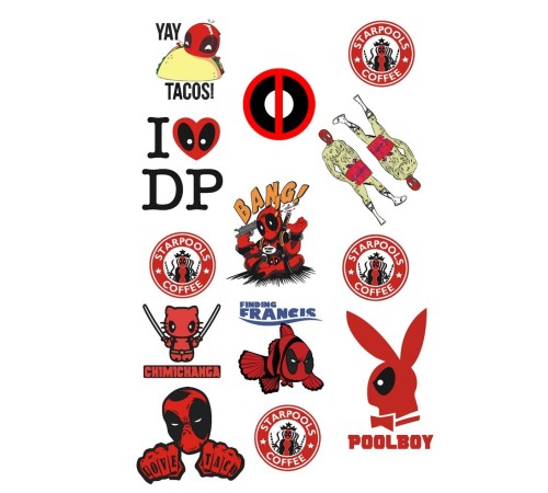 Лист стикеров Stickerlab - Deadpool