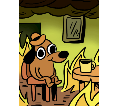 Открытка This Is Fine