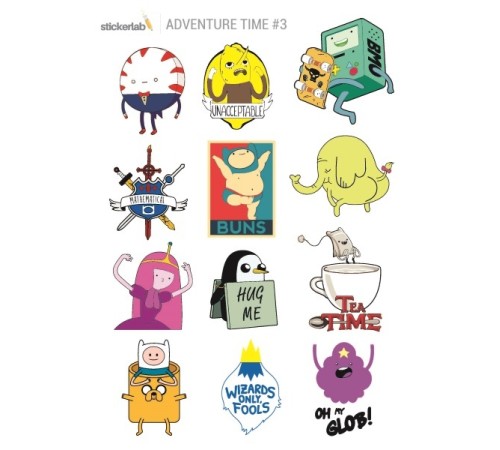 Лист стикеров Stickerlab - Adventure Time #3