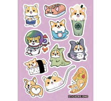 Лист стикеров «Corgi»
