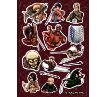 Лист стикеров Stickers-One - ATTACK ON TITAN #2