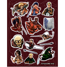 Лист стикеров Stickers-One - ATTACK ON TITAN #2