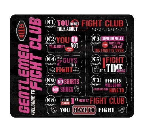 Коврик для мыши Fight Club Mousepad Fight Club Rules* ABYACC307