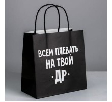 Пакет подарочный «Всем плевать на твой др»