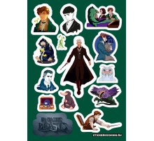 Лист стикеров «Фантастические твари» (Stickeriscoming)