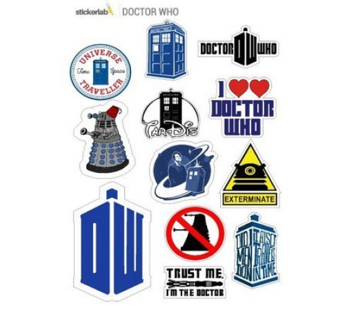 Лист стикеров Stickerlab - Doctor Who