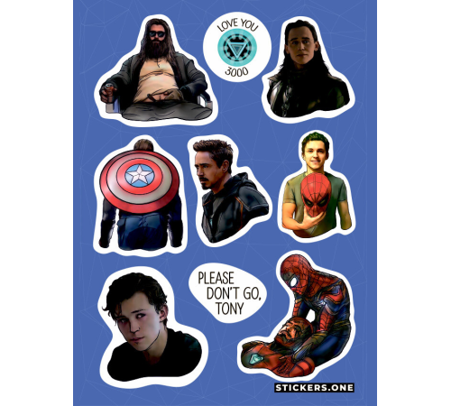 Лист стикеров Stickers-One «Marvel #4»