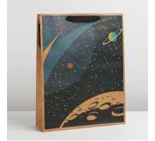 Пакет крафтовый вертикальный «Космос», L 31 × 40 × 11,5 см