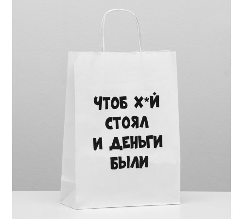 Пакет подарочный с приколами «Чтоб деньги были», 24 х 10 х 33 см