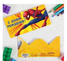 Открытка-конверт для денег «С Днем рождения», Человек-паук