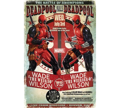 Постер DEADPOOL (WADE VS WADE) А1