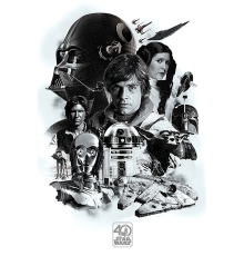 Постер Star Wars 40th Anniversary (Montage)