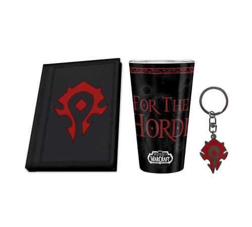 Набор подарочный World Of Warcraft Horde Бокал 400ml + Брелок + Записная книжка ABYPCK214
