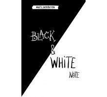 Black&White Note. Стильный блокнот с черными и белоснежными страницами