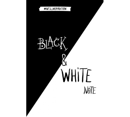 Black&White Note. Стильный блокнот с черными и белоснежными страницами